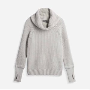 MARKET & SPRUCE GREY COWL NECK WAFFLE PULLOVER